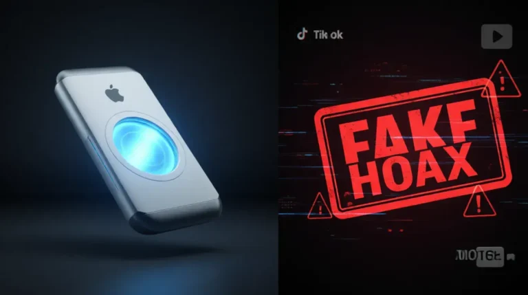 Apple teleport hoax viral concept showing fake teleportation device debunked