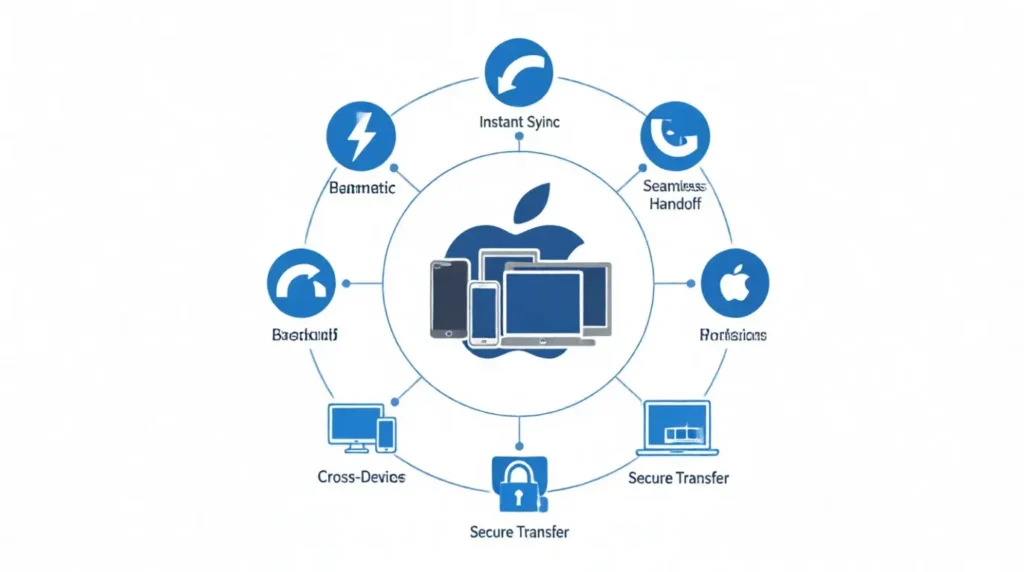 Key benefits summary of Apple Teleport file syncing across iPhone iPad and Mac devices